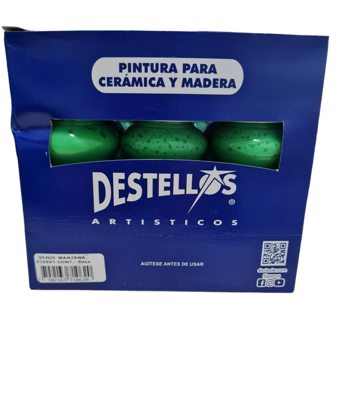 PINTURA ACRILICA  DESTELLOS VERDE MANZANA