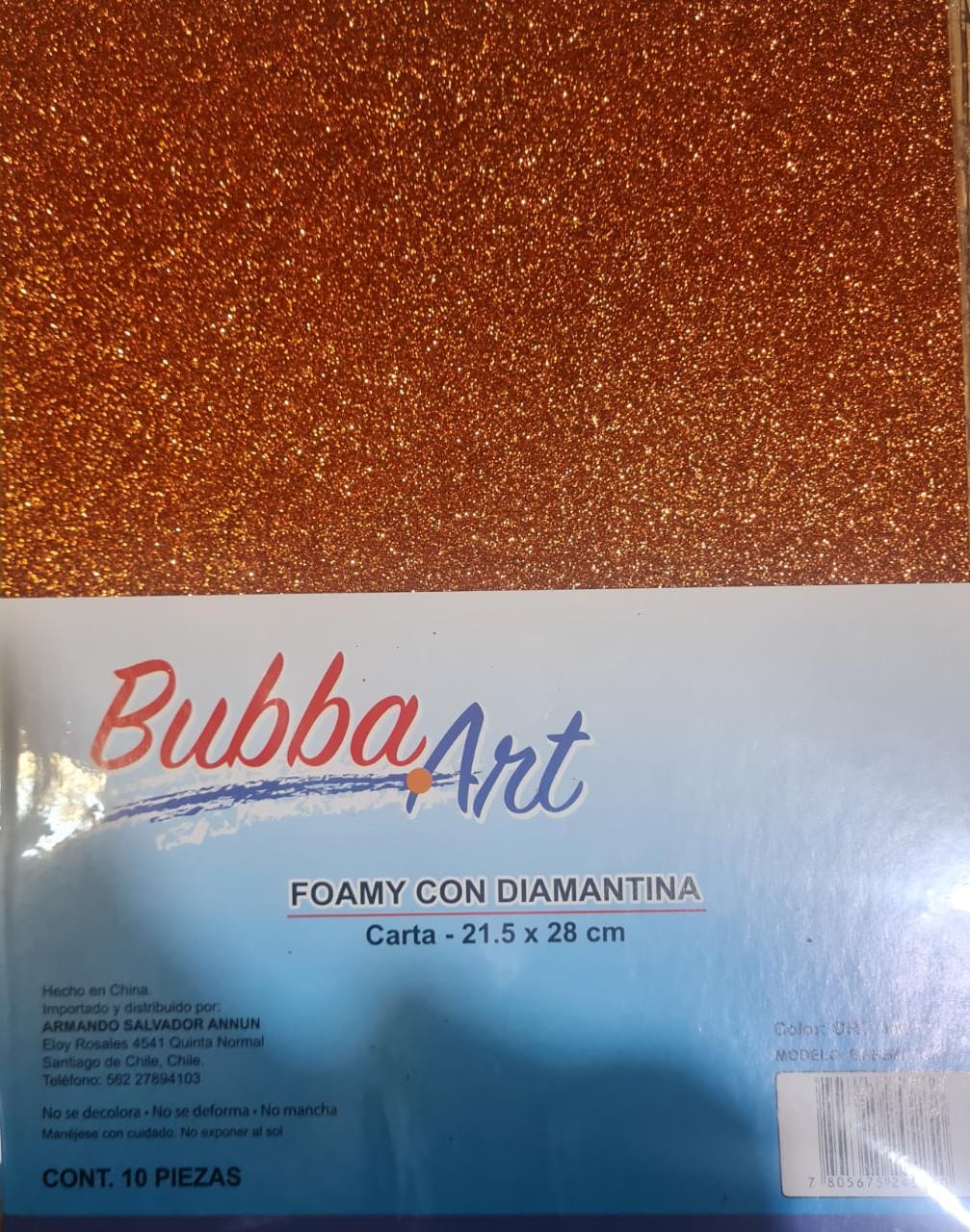 GOMA EVA GLITTER CARTA ORO VIEJO