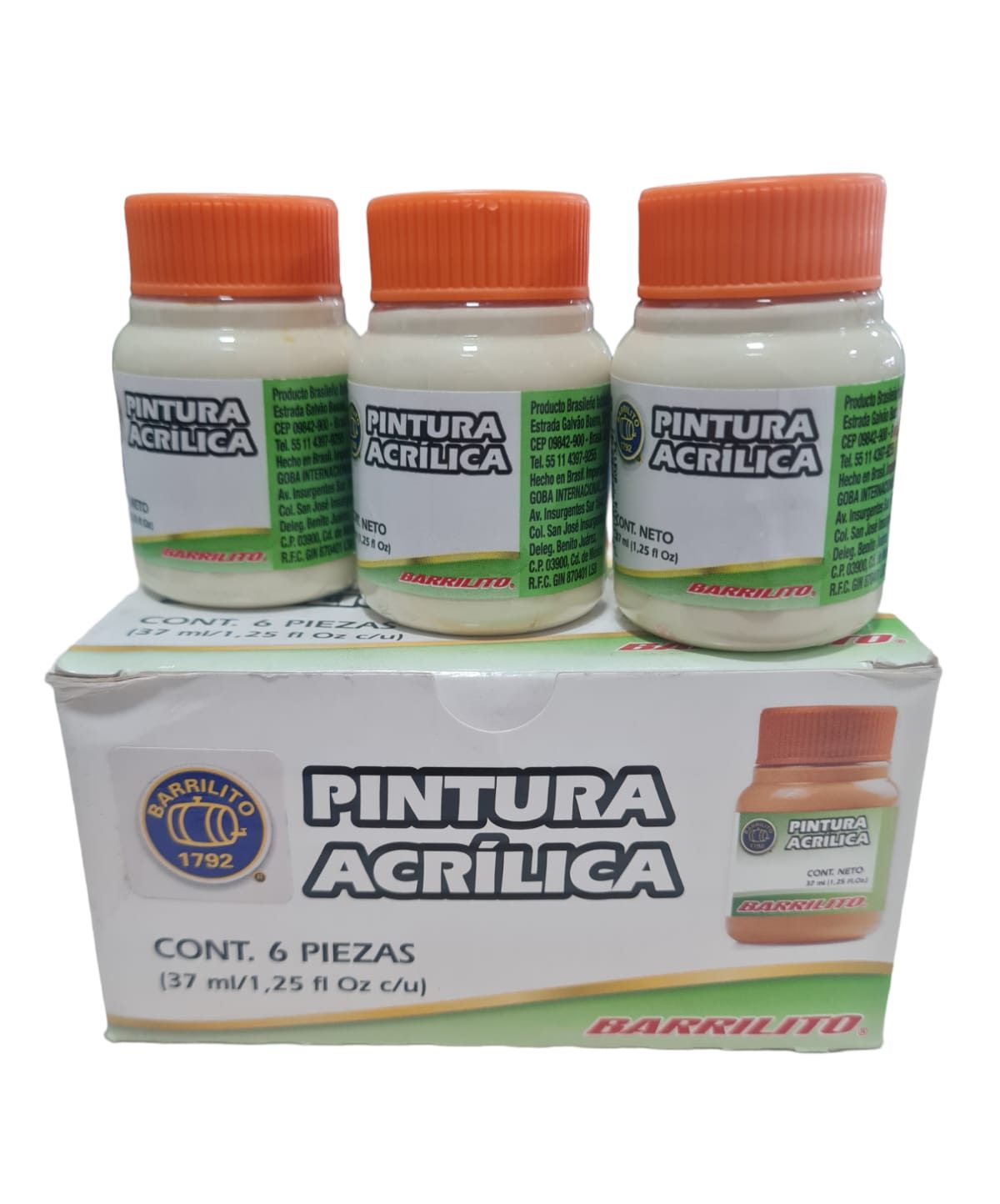 PINTURA ACRILICA BARRILITO CREMA